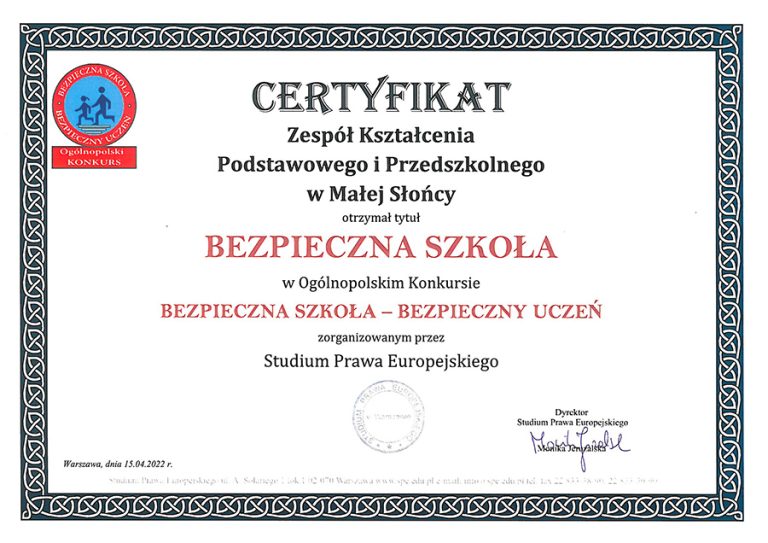 Bezpieczna Szkoła - Bezpieczny Uczeń