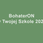 BohaterON w Twojej Szkole 2021 – dyplom