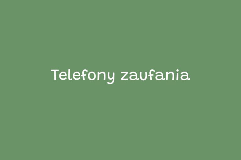 Telefony zaufania